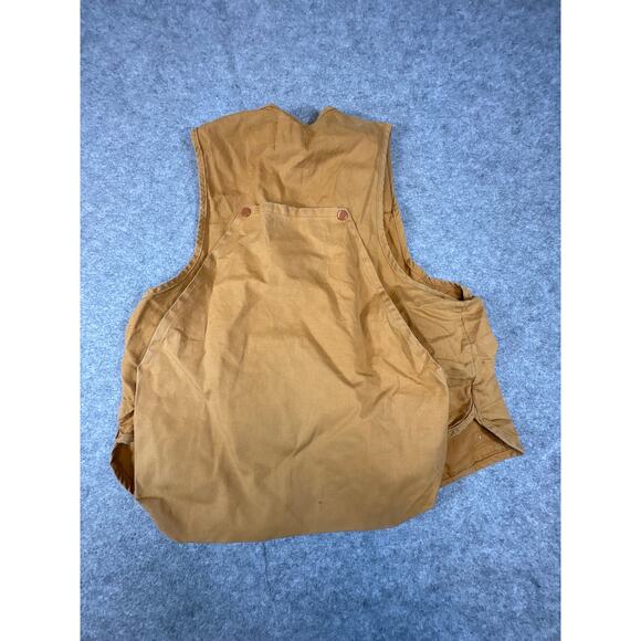 Vintage 90s Black Sheep Vest Men Large Brown Full Zip Utility Outdoor Fishing - Picture 9 of 9